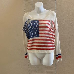 Women’s flag detail lightweight sweater top